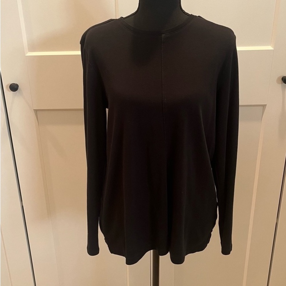 Elegant Black Long Sleeve Women's Top
